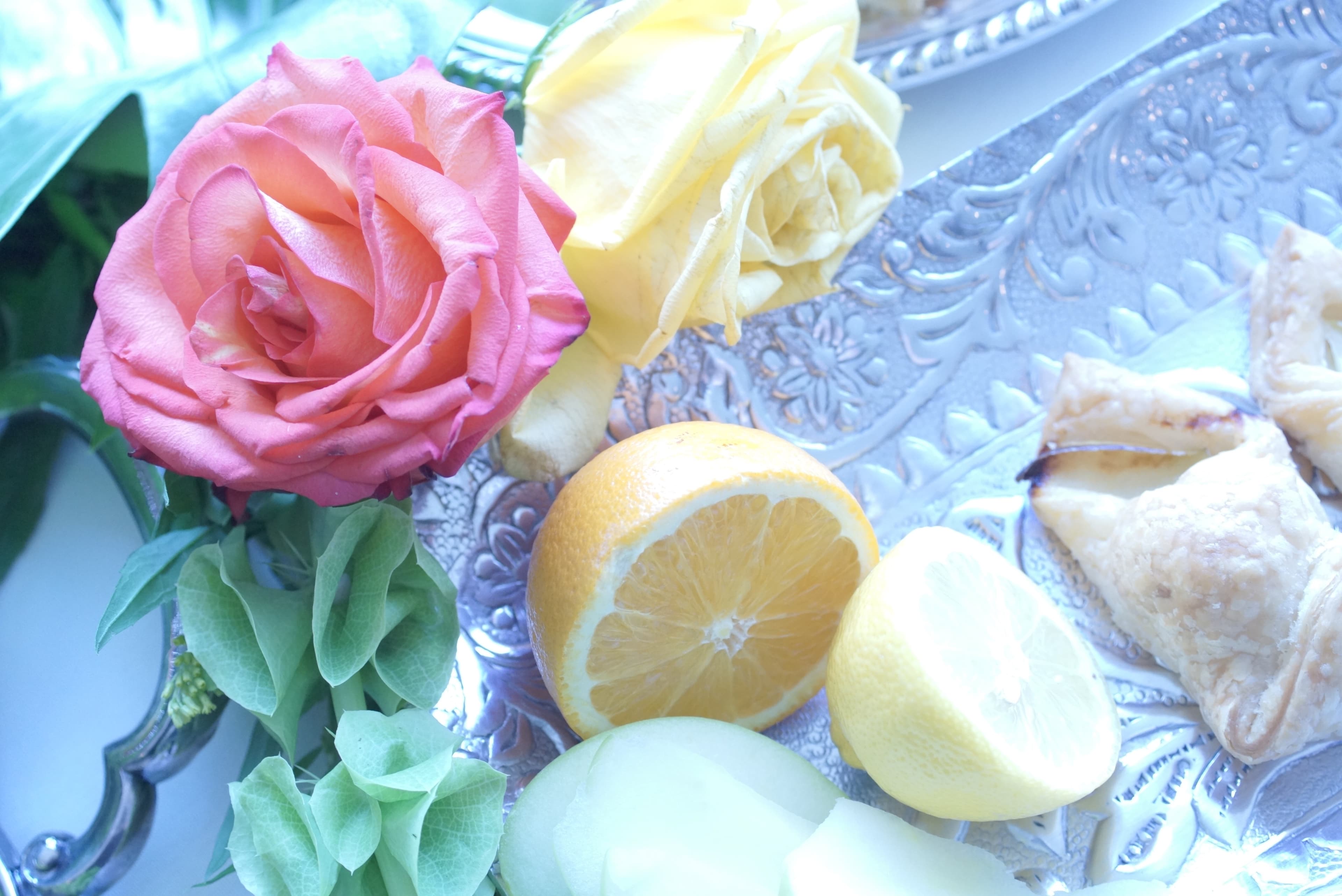 Catering details with flowers and pastries by City Cafe & Bakery