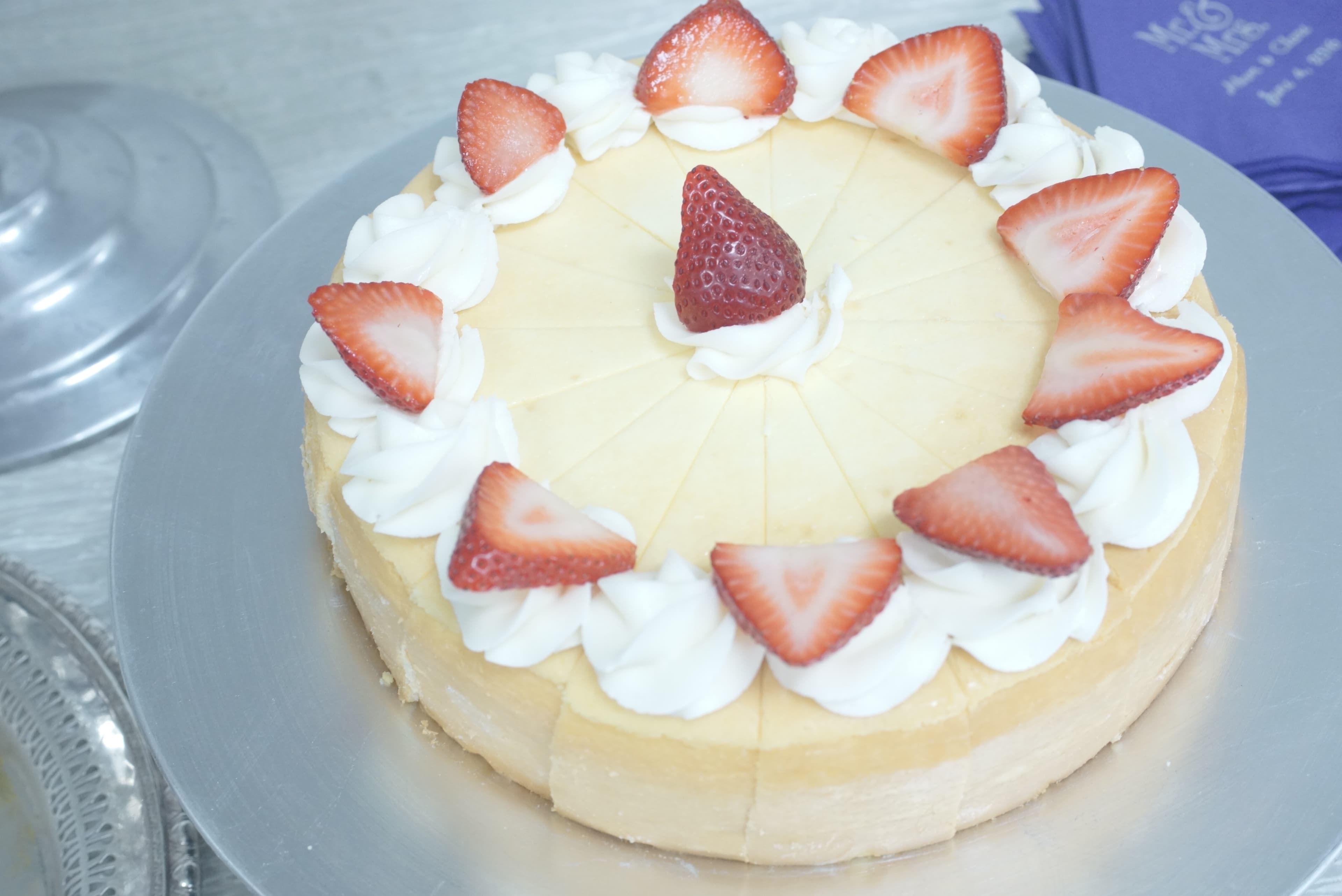 Dessert display with strawberries
